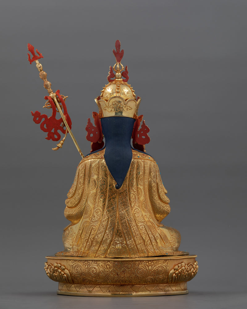 Hand-Carved Semi-Wrathful Guru Tsokye Dorje Statue | Enlightened Guru