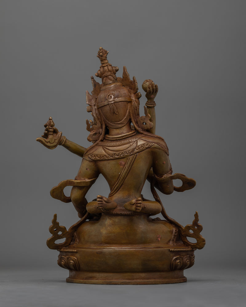 Hand-Carved Vajrasattva with Consort Figurine | Purification Deity