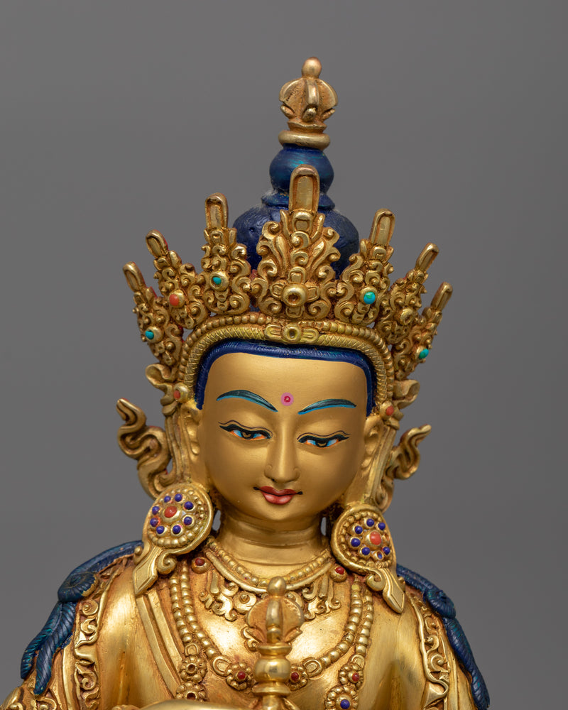 Hand-Carved Vajrasattva Lord of the Mandalas Statue | Tibetan Sculpture