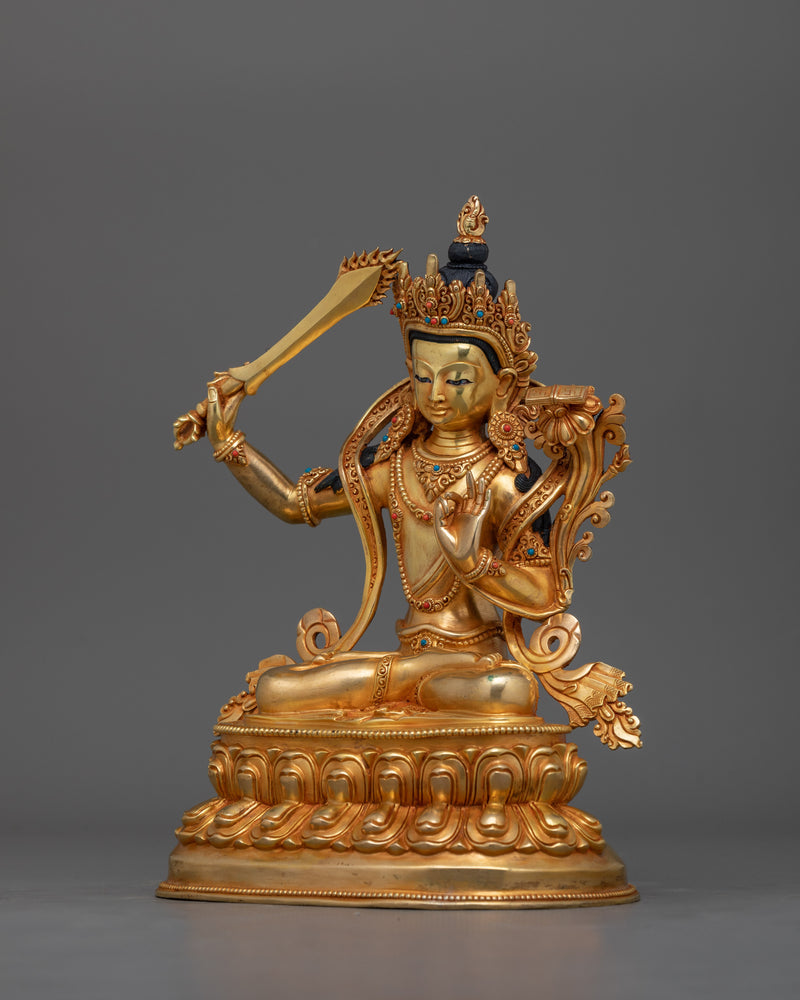 Wisdom Buddha Manjushri Statue | Tibetan Bodhisattva