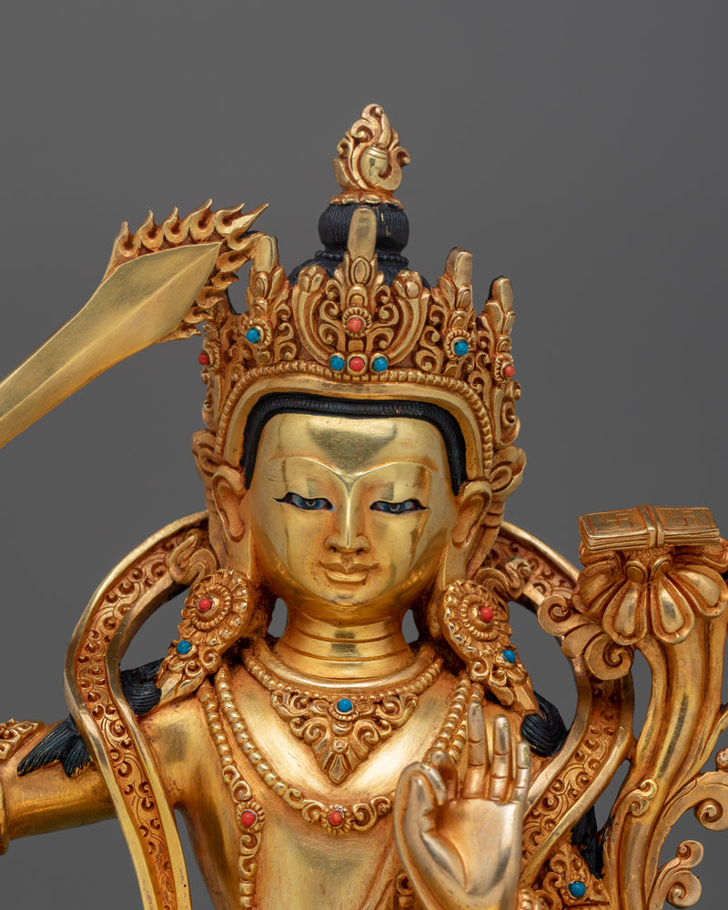 Wisdom Buddha Manjushri Statue | Tibetan Bodhisattva