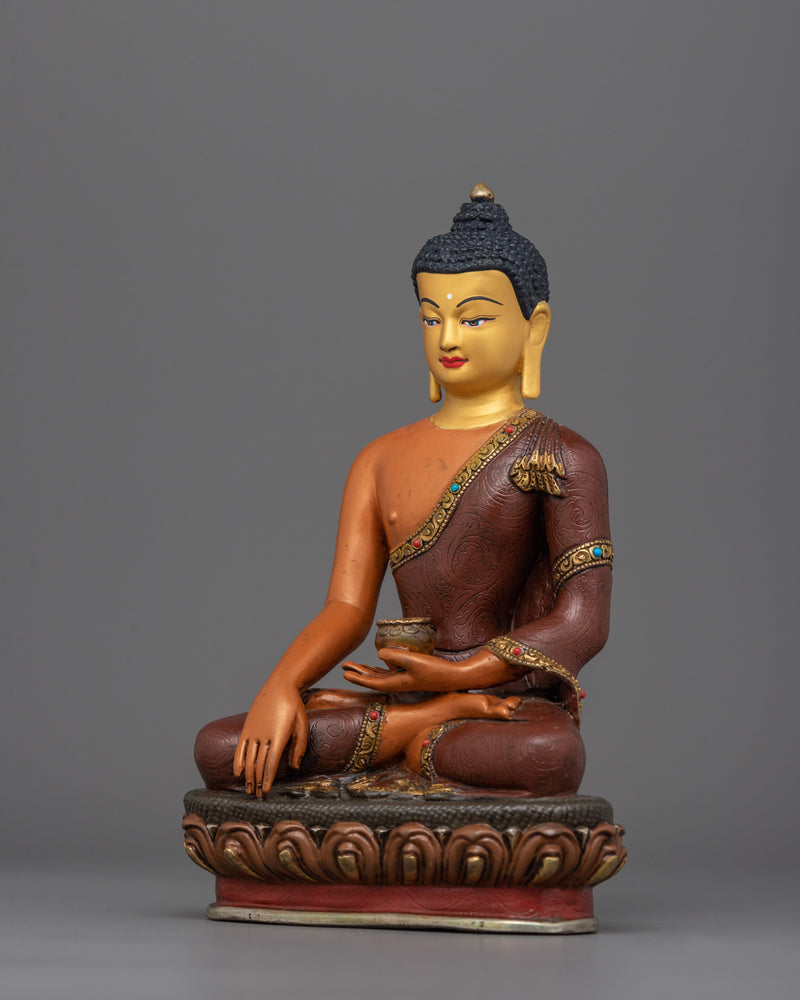 Hand-Carved Shakyamuni Buddha of Trinity Statue | Founder of Buddhism