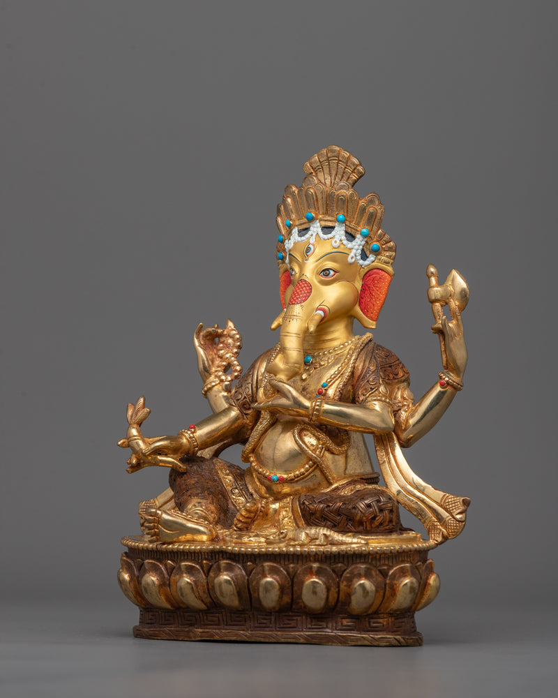 Hand-Carved Lord Ganesh Figurine | Spiritual Bodhisattva