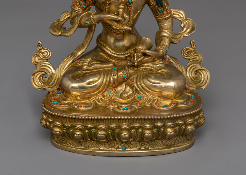 Hand-Carved Wrathful Vajrasattva Sculpture | Tantric Buddha