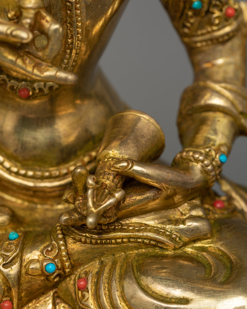 Hand-Carved Wrathful Vajrasattva Sculpture | Tantric Buddha