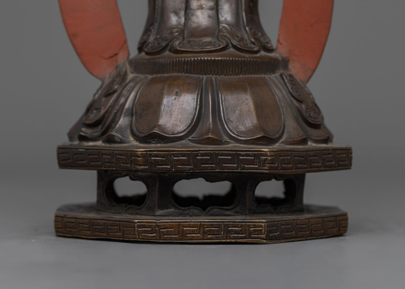 Oxidized Bodhisattva Statue | Tibetan Copper Sculpture