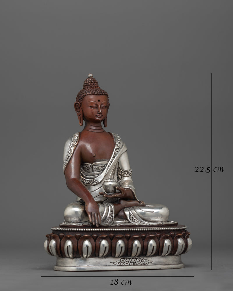 silver-plated-shakyamuni-buddha-figurine