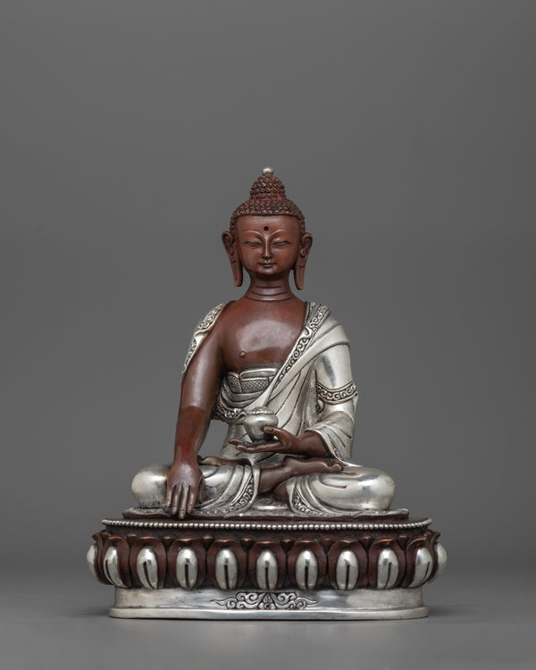 silver-plated-shakyamuni-buddha-figurine