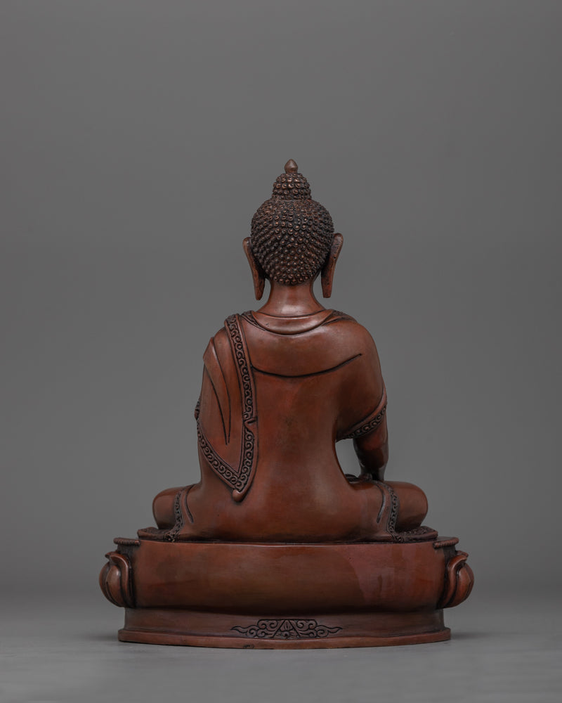 Hand-Carved Tranquil Sacred Shakyamuni Buddha Statue | Dharma Buddha