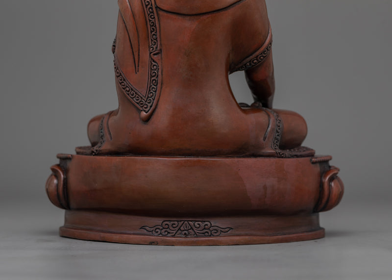 Hand-Carved Tranquil Sacred Shakyamuni Buddha Statue | Dharma Buddha