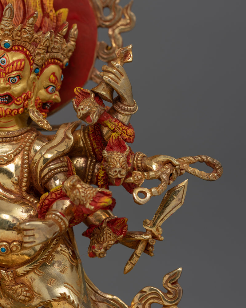 Traditional Mahakala Ucchusma Statue | Wrathful Deity