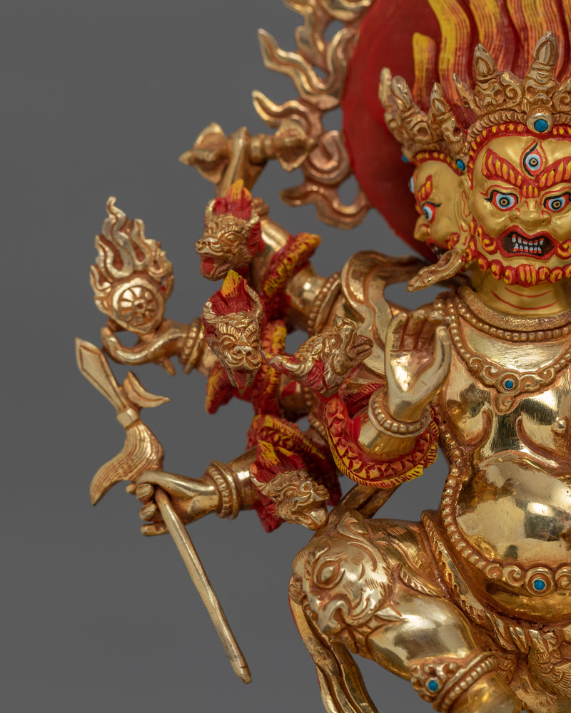 Traditional Mahakala Ucchusma Statue | Wrathful Deity