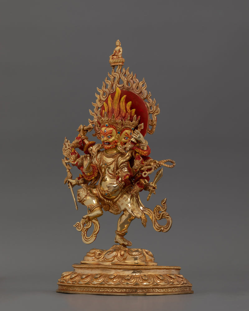 Traditional Mahakala Ucchusma Statue | Wrathful Deity