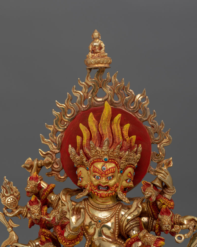 Traditional Mahakala Ucchusma Statue | Wrathful Deity