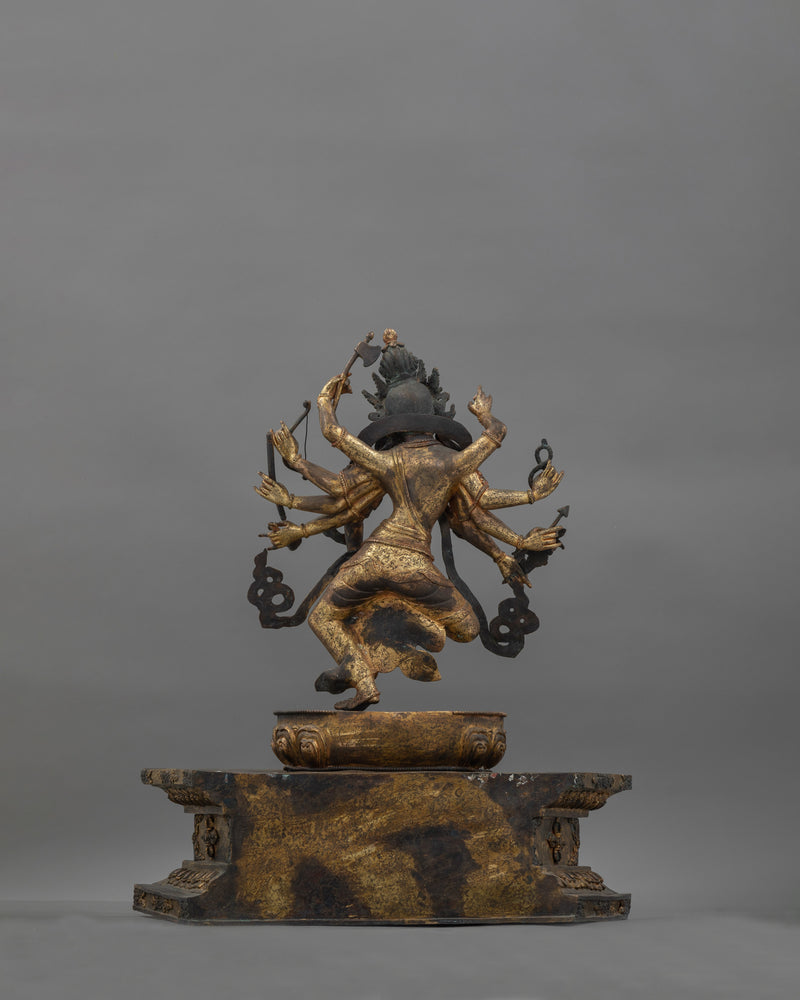 Antique Lokeshwor Figurine for Dharma | Tibetan Sculpture