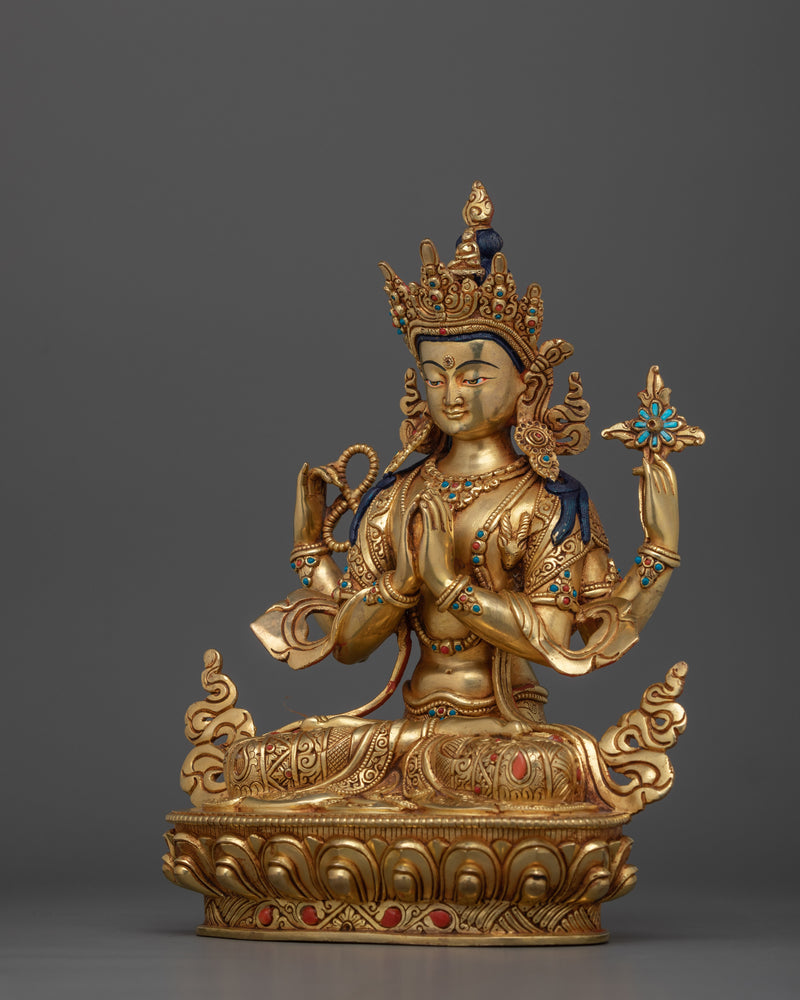 Chenrezig Dharma Buddha Statue | Embodiment of Compassion and Wisdom