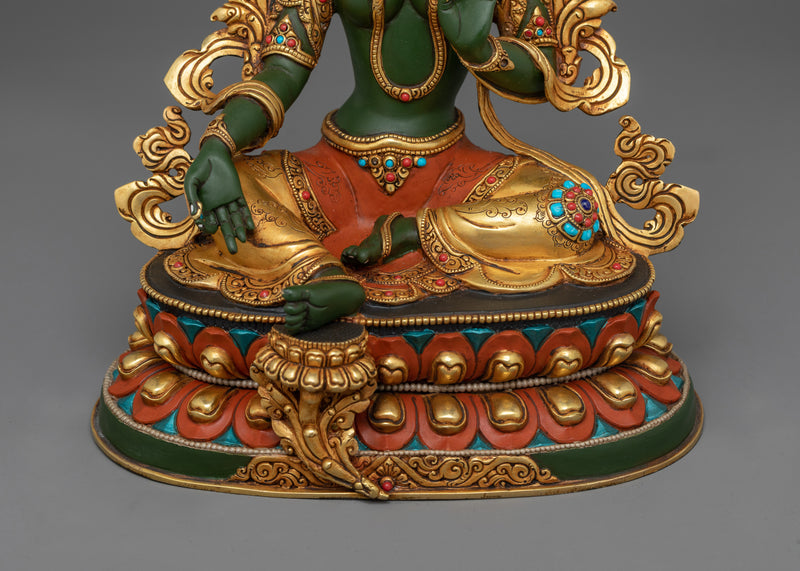 Graceful Green Tara of Compassion Sttaue | Protection Tara Artwork