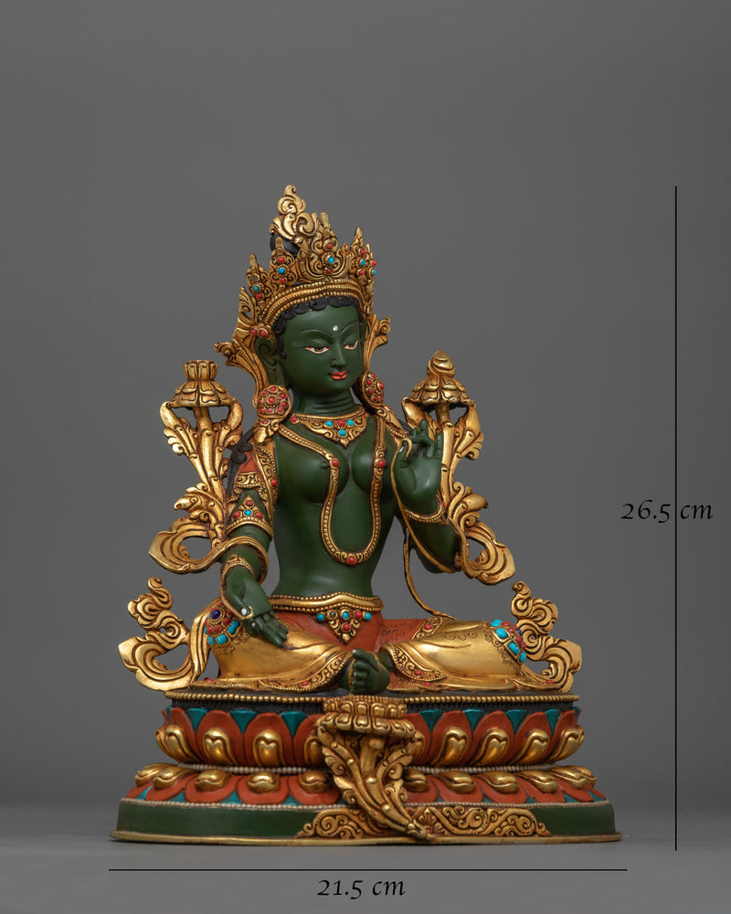 Graceful Green Tara of Compassion Sttaue | Protection Tara Artwork