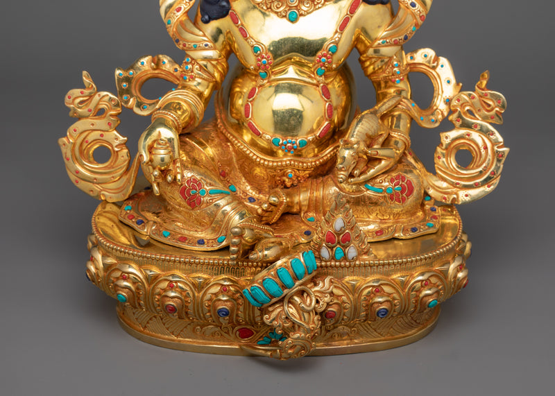 Buddhist Wealth Deity Yellow Dzambhala Statue | Tibetan Buddhist Dzambhala