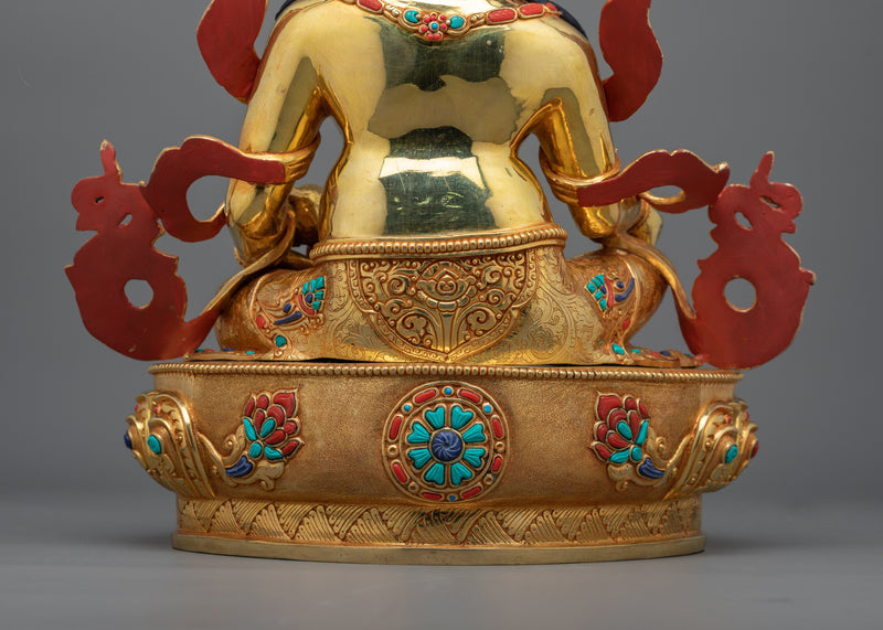 Buddhist Wealth Deity Yellow Dzambhala Statue | Tibetan Buddhist Dzambhala