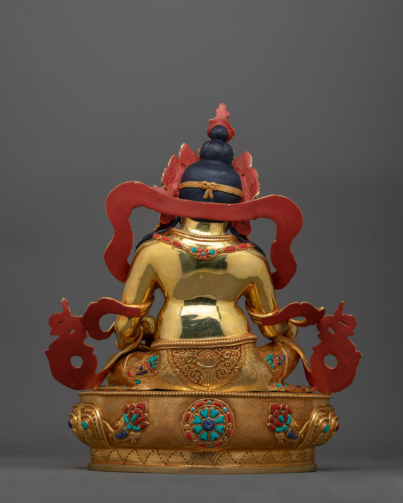 Buddhist Wealth Deity Yellow Dzambhala Statue | Tibetan Buddhist Dzambhala