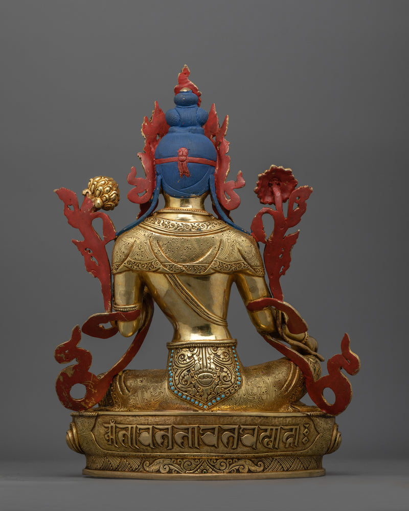 Female Deity Green Tara Statue | Embodiment of Compassion and Protection