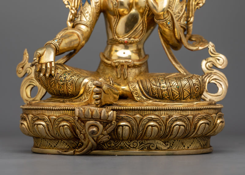 Female Deity Green Tara Statue | Embodiment of Compassion and Protection