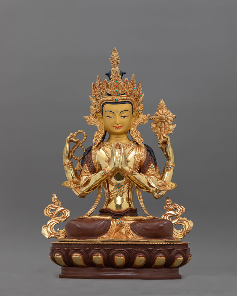 Tranquil Shakyamuni Buddha Set Statue | Enlightened Buddha of Compassion