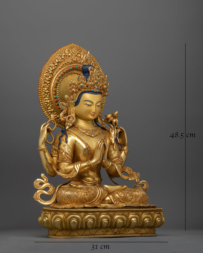 Tibetan Avalokiteshvara Chenrezig Statue