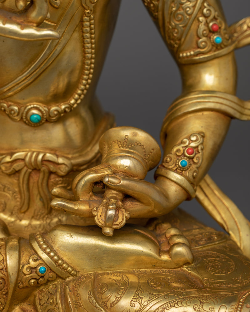 Sacred Vajrasattva Meditation figure | 24K Gold Gilded Spiritual Decor