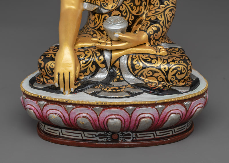 Handcarved Shakyamuni Buddha Enlightenment Statue | Buddha in Lotus Position