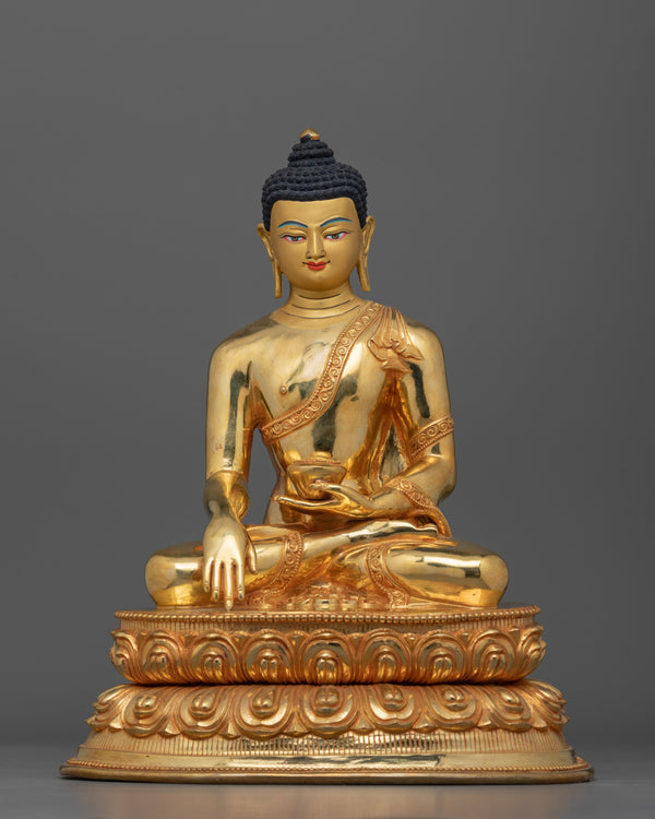 Shakyamuni 24k gold Buddha statue