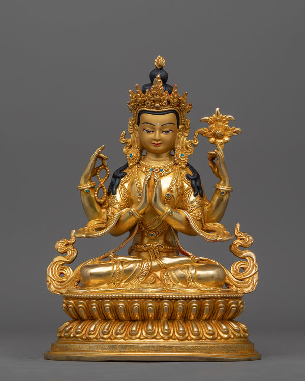 Chenrezig Four-Armed Avalokiteshvara Statue 