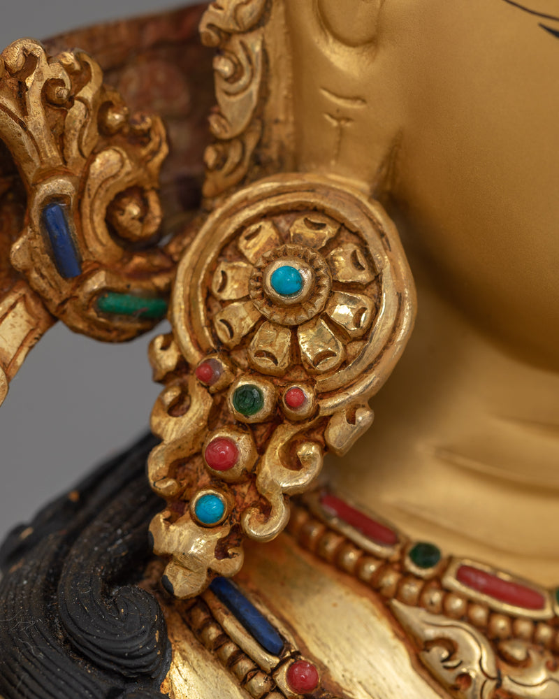 Handcrafted Manjushri Bodhisattva Dharma Statue |  Symbol of Wisdom and Enlightenment