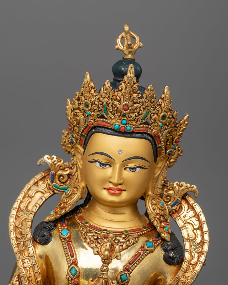 Hand-carved Purification Deity Vajrasattva Statue | Lord of Cleansing and Enlightenment