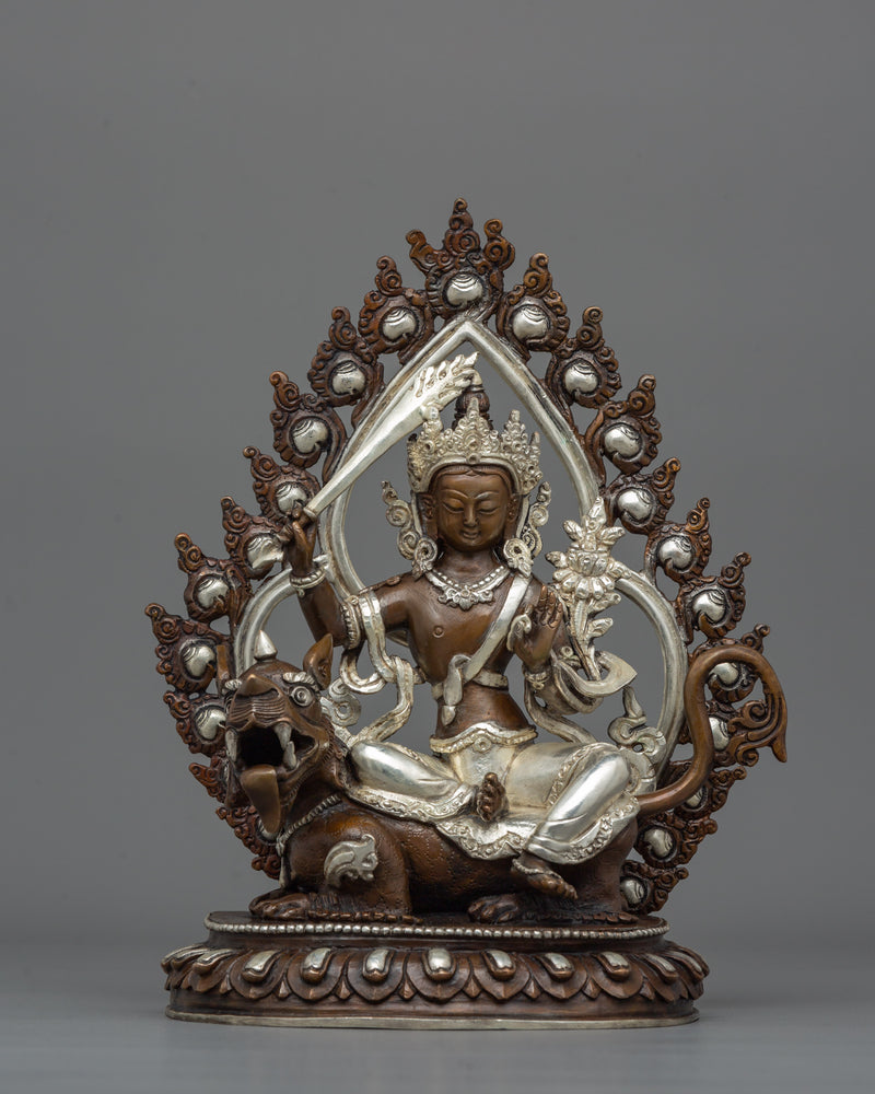 Sacred Simhanada Manjushri Statue