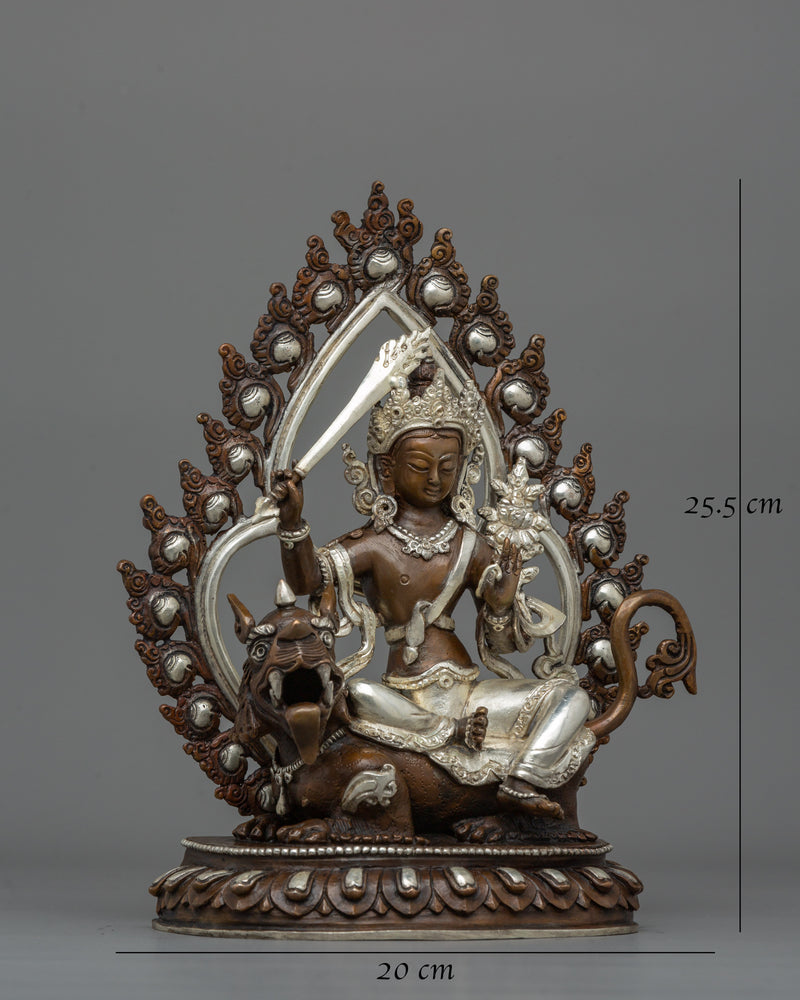 Sacred Simhanada Manjushri Statue