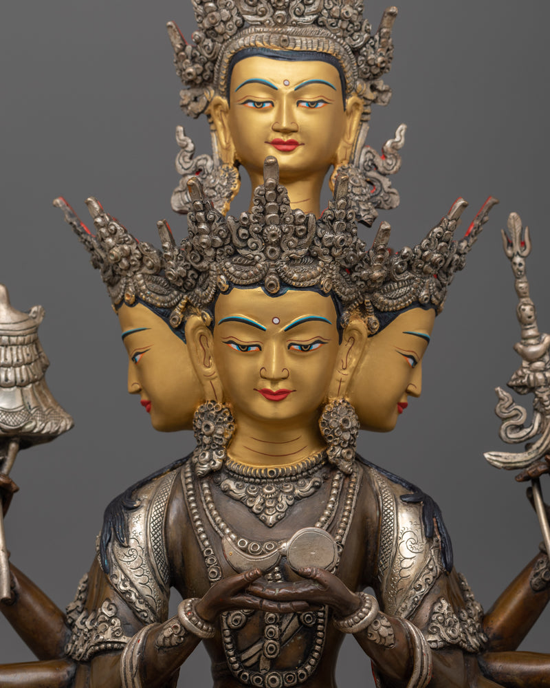 Kunzang Gyalwa Dupa ( Bon Deity) Sculpture | Embodiment of the Universal Mind