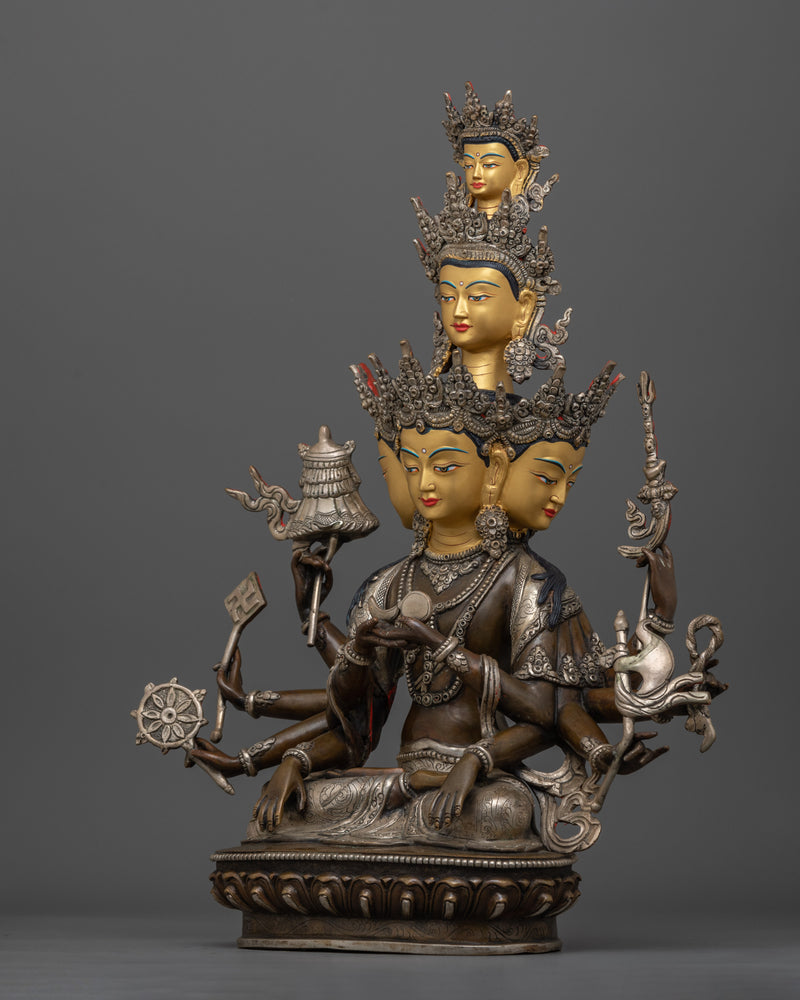 Kunzang Gyalwa Dupa ( Bon Deity) Sculpture | Embodiment of the Universal Mind