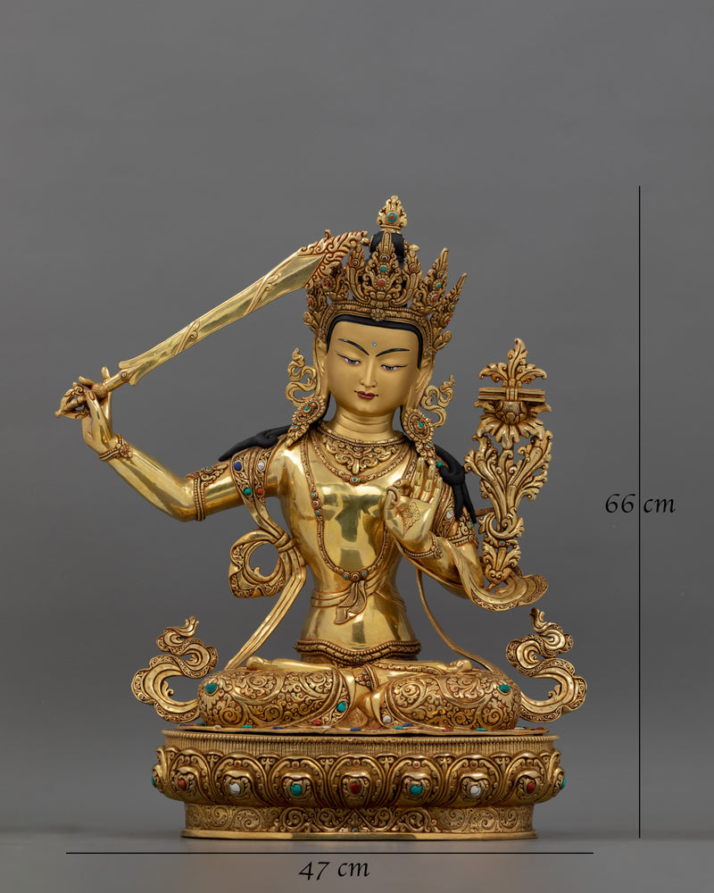 Sacred Five Bodhisattva Set Statue | Gold Gilded Buddhist Art