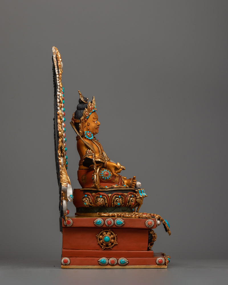 Himalayan Craftsmanhsip Dzambhala Statue for Shrine | Wealth Deity