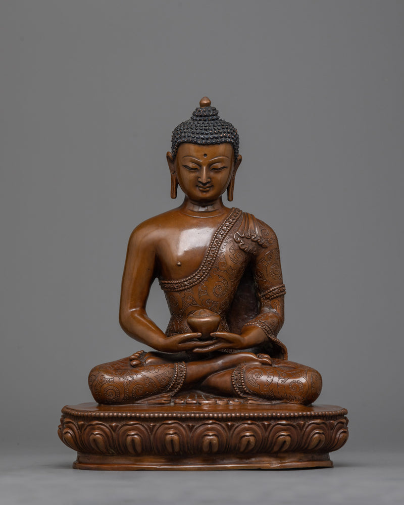 26cm Copper Amitabha Buddha Statue