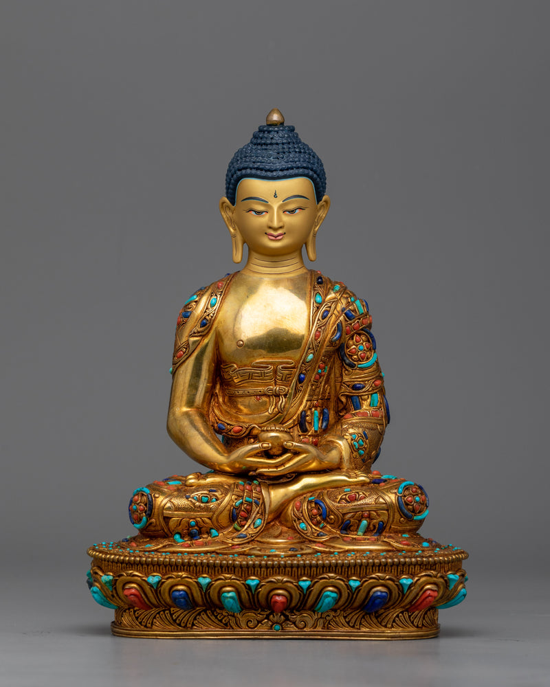 Amitabha Buddha  Beautifully Decorated Statue 