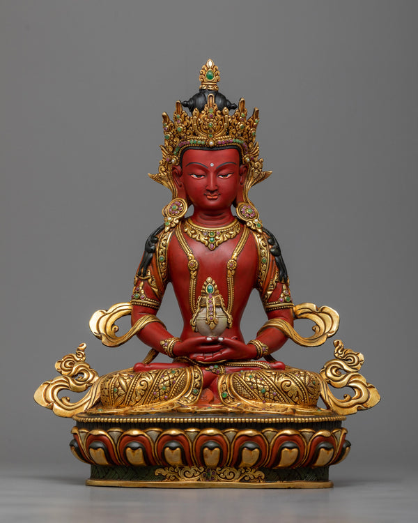 red-amitayus-sculpture