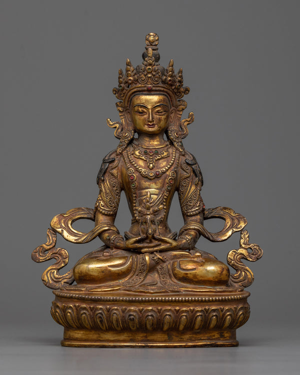 amitayus-buddha-of-long-life-antique sculpture