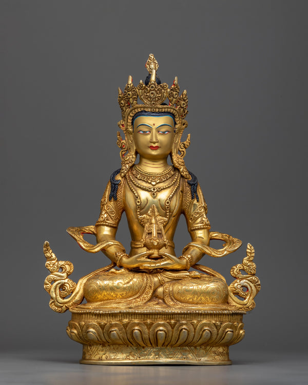 Gold Amitayus Buddha Statue