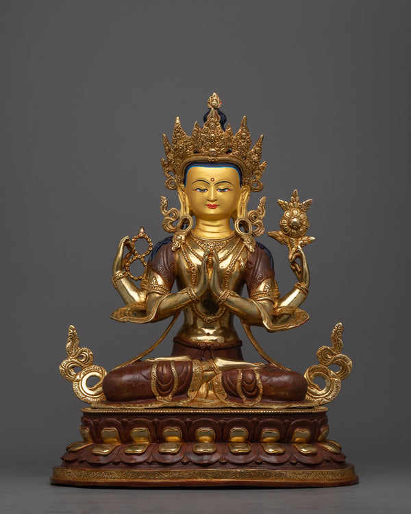 gold-gilded-chenresig-figure