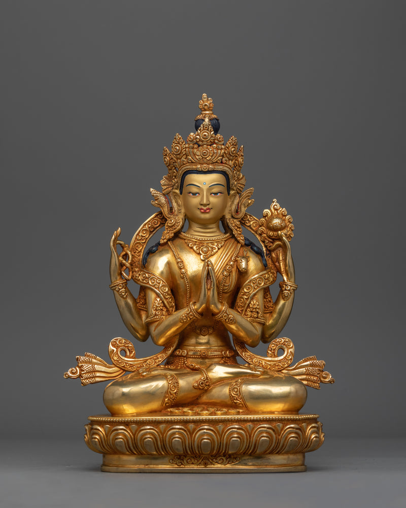 chenrezig-28cm-gold-gilded-statue