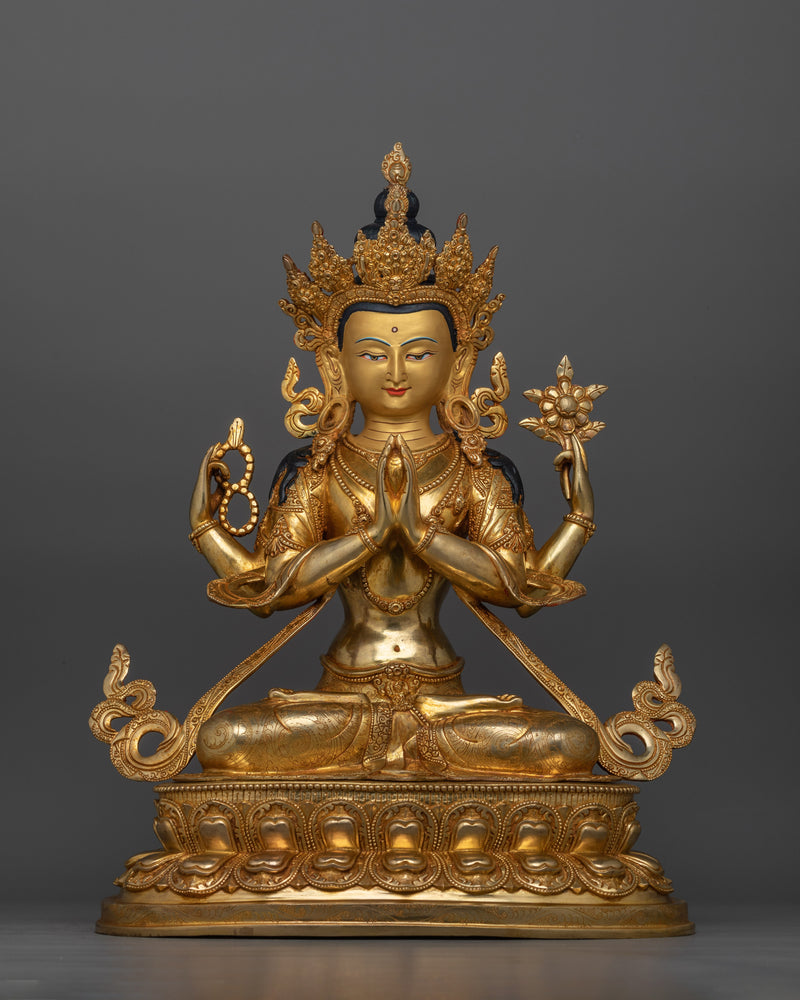 Four-Armed Chenrezig Buddha Statue