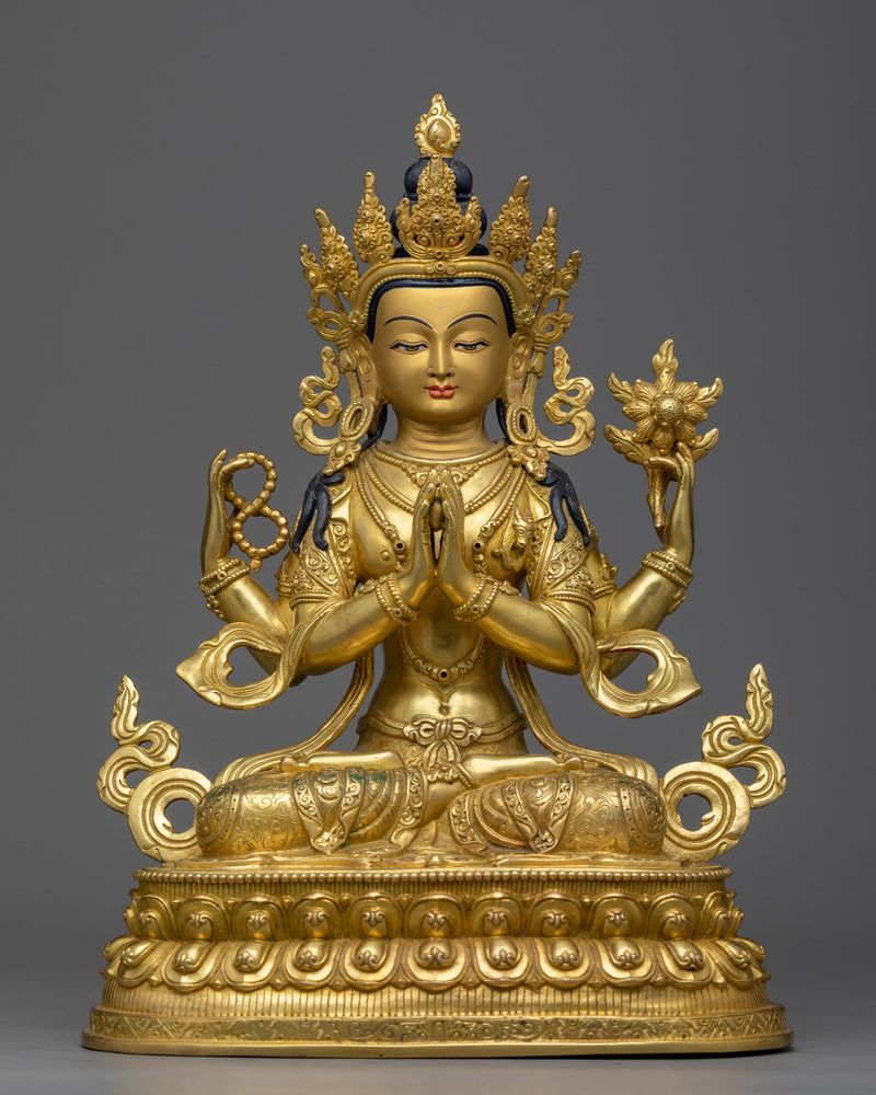 buddhist deity with many arms 